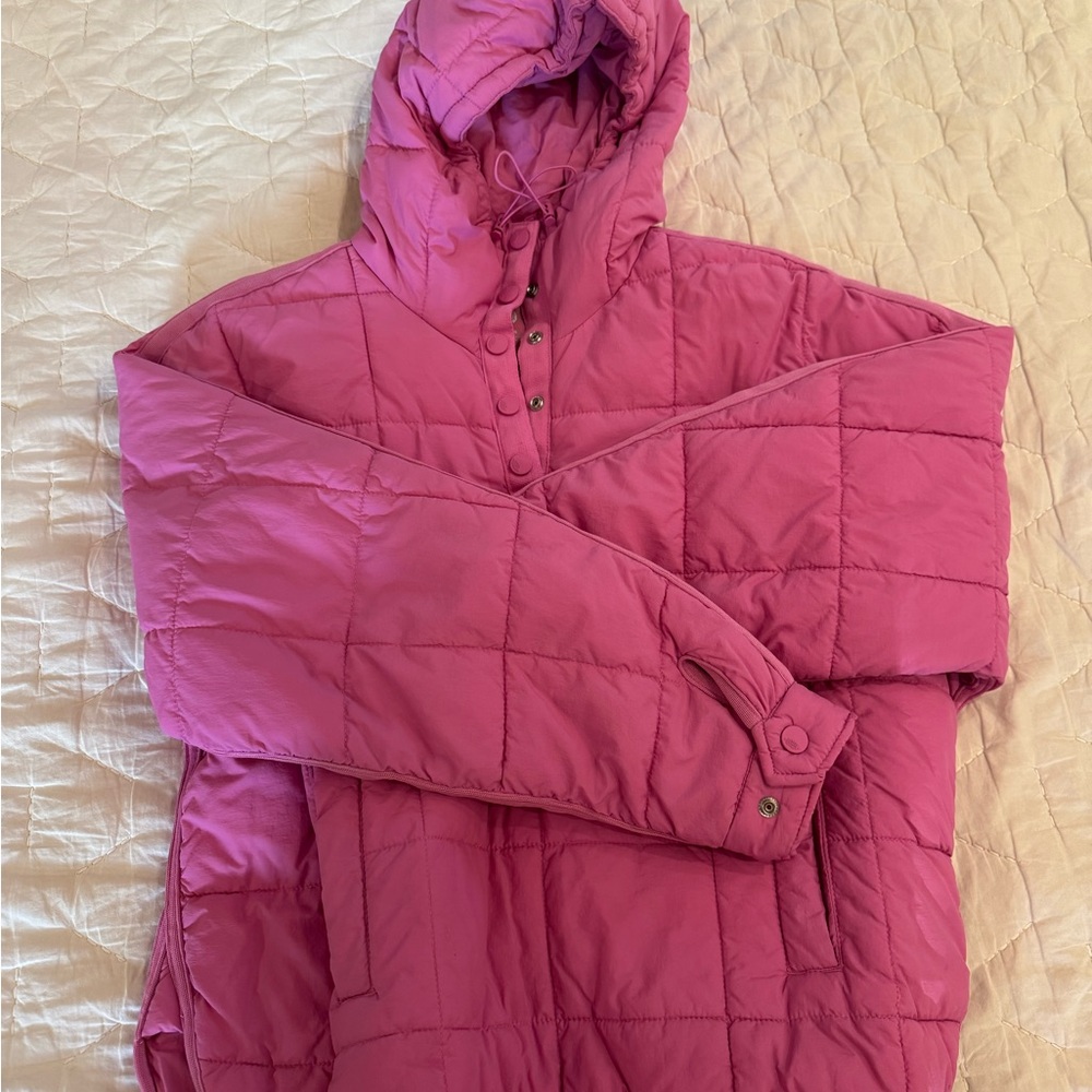 Free people pippa packable Pink Puffer Jacket XS pullover
